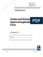 Centre and Scheme Approval Application Form: ITEC Qualifications