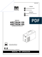 Manual de operación de soldadora de arco eléctrico ARCTRON 130/160