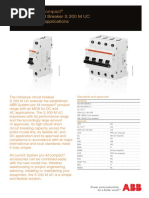 Miniature Circuit Breaker S 200 M UC For DC and AC Applications