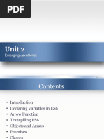 Unit 2: Emerging Javascript