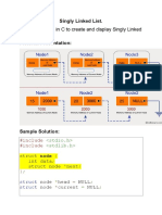 Write A Program in C To Create and Display Singly Linked List