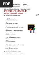 Error Correction Present Simple