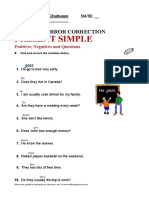 Error Correction Present Simple