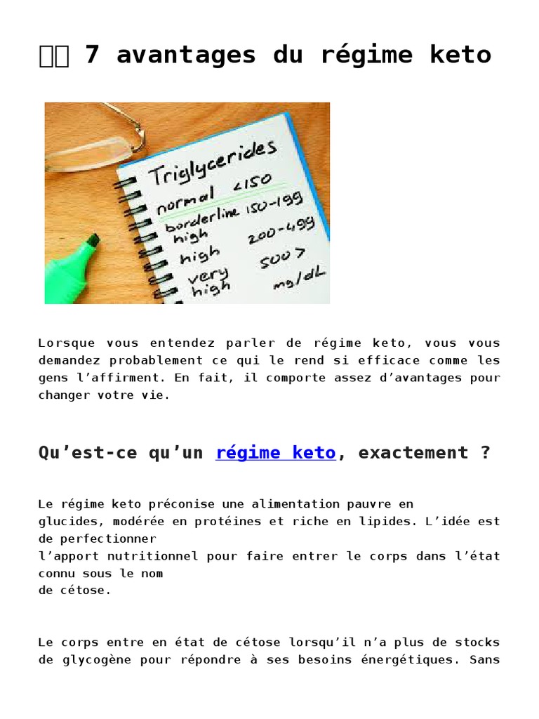 100 Aliments Céto à Volonté Pdf Gratuit 7 Avantages Regime Keto | PDF | Diète cétogène | Nutrition