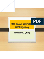 Toxic Release & Dispersion MODELS (Latihan) : Kartika Udyani, S.T, M.Eng