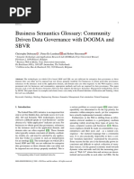 Business Semantics Glossary: Community Driven Data Governance With DOGMA and SBVR