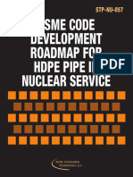 Asme Code Development Roadmap For Hdpe Pipe in Nuclear Service