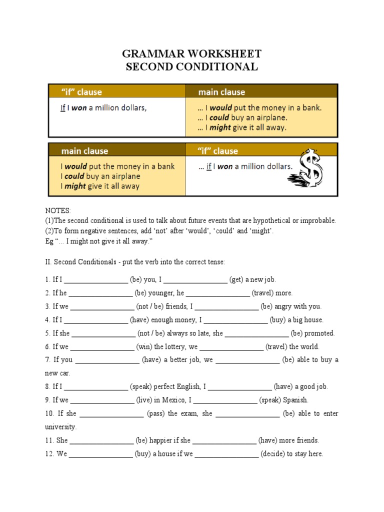 Second Conditional Exercises | PDF