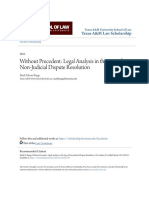 Without Precedent - Legal Analysis in The Age of Non-Judicial Disp PDF