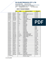 Harbuch Electronics Pty LTD: Input Transformers