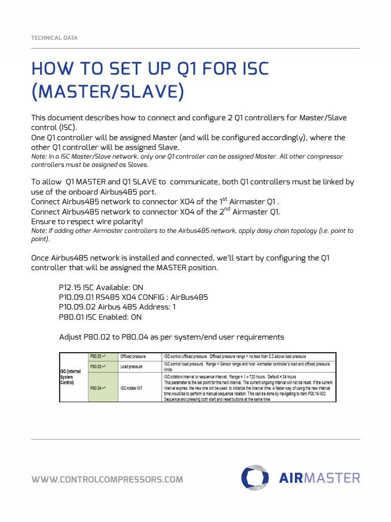 Q1 Controller Master/Slave Setup Guide | PDF | Computers