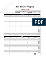 Full Smolov Program: Fill in Light Grey Boxes 1RM