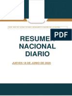 Resumen Nacional Diario 18-06-2020