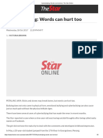 Cyberbullying - Words Can Hurt Too - The Star Online