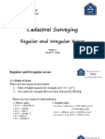 Cadastral Surveying: Regular and Irregular Areas