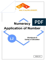 Numeracy Application of Number: Workbook 8 Using A Calculator