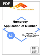 Numeracy Application of Number: Workbook 10 Money, Time, Distance & Temperature