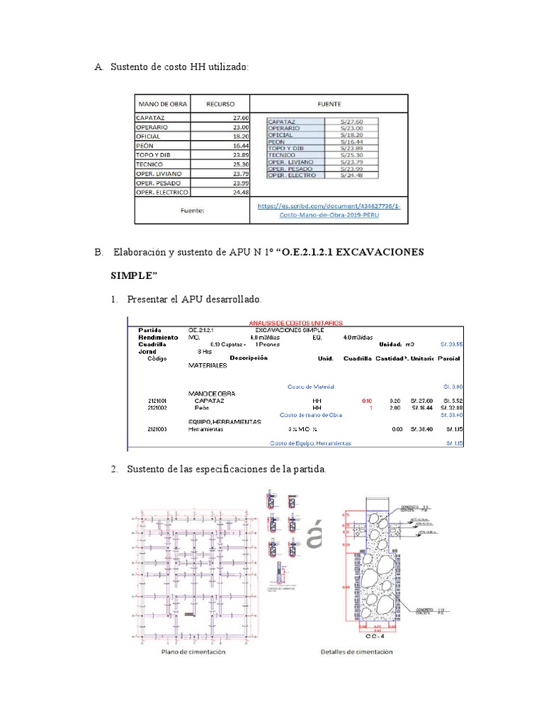 Sustento de APU en Construcción | PDF | Informática