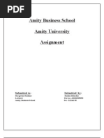 Amity Business School Amity University Assignment