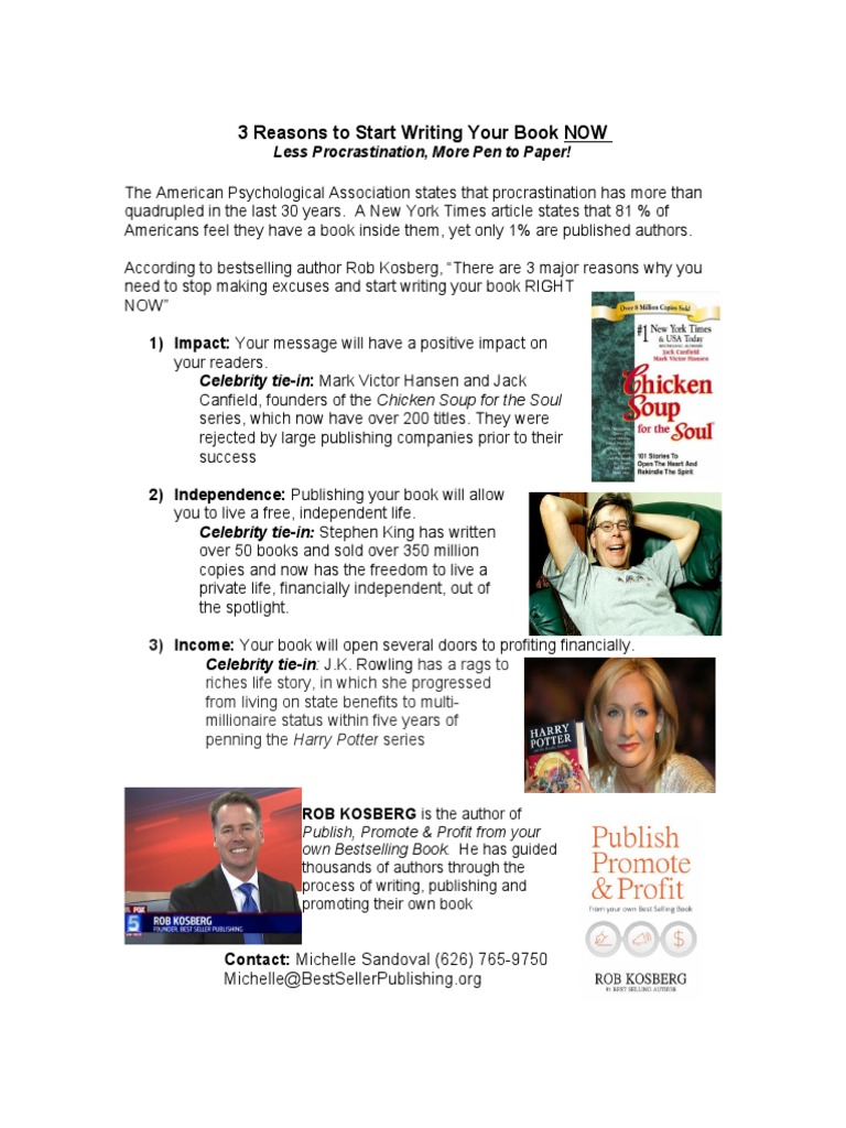3 Reasons To Start Writing Your Book NOW: 1) Impact: Your Message Will ...