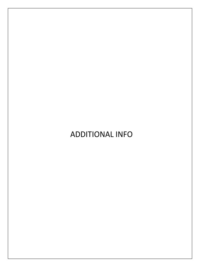 Additional Info | PDF | Business