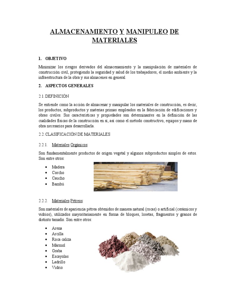 Almacenamiento y Manejo de Materiales | PDF | Sectores Economicos ...