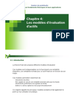 Chapitre 4: Les Modèles D'évaluation D'actifs: Partie I: Les Fondements Théoriques Et Leurs Applications