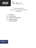 Chapitre II- Lois des finances et principes budgétaires