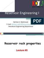 Reservoir Engineering I: Barham S. Mahmood E-Mail: Petroleum Engineering Department