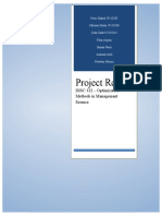 Project Report: DISC 322 - Optimization Methods in Management Science