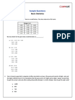 Sample Questions: Basic Statistics