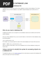 Oracle CREATE DATABASE LINK