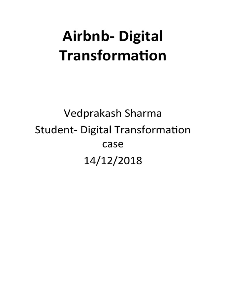 Airbnb Digital Transformation | PDF | Airbnb | Sharing Economy