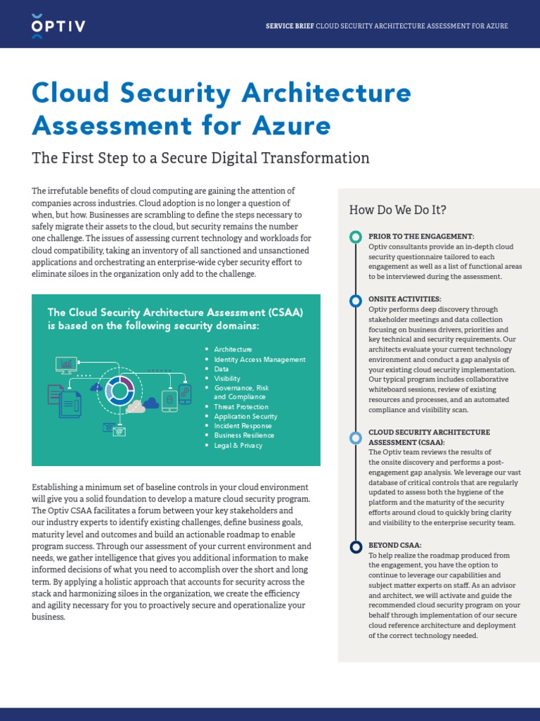 Cloud Security Architecture Assessment Service Brief Azure v2 0 PDF ...