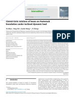 Closed-Form Solution of Beam On Pasternak Foundation Under Inclined Dynamic Load