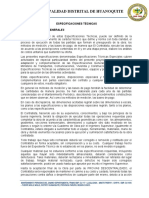 3.02 ESPECIFICACIONES GENERALES Y TÉCNICAS