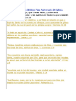 Versiculos Y Textos Biblicos para Aniversario de Iglesia