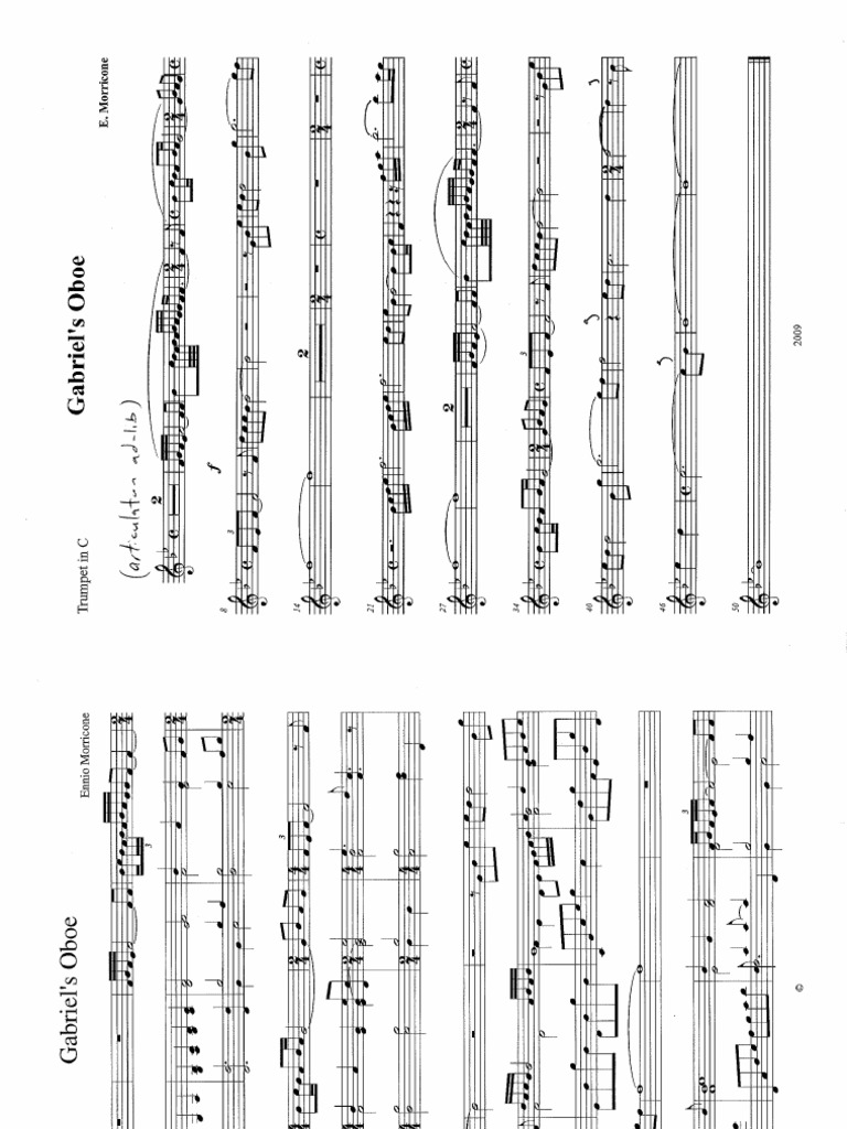 Gabriel's Oboe Trumpet and Piano (All) PDF