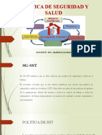 Politica de Seguridad Y Salud: Docente: Ing. Marizoli Samané Cutipa