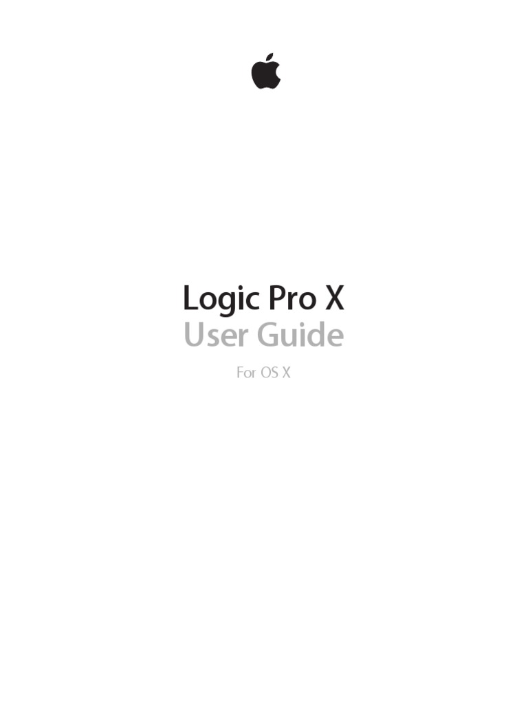 Logic Pro X User Guide PDF PDF Apple Inc. Synthesizer