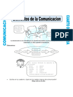 Ficha Elementos de La Comunicacion para Cuarto de Primaria
