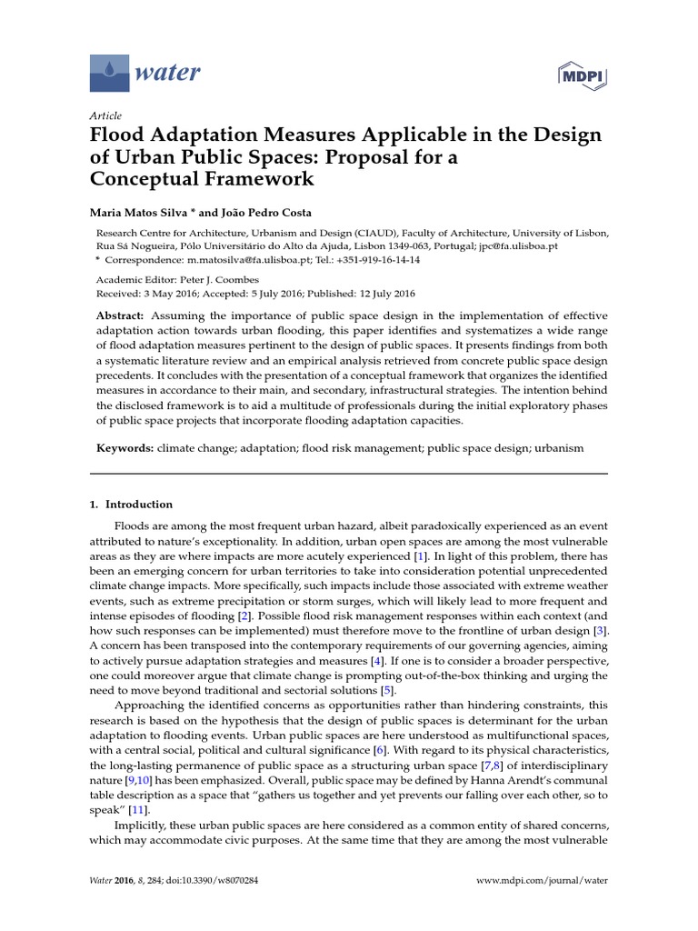 Flood Adaptation Measures Applicable in The Design | PDF | Risk ...