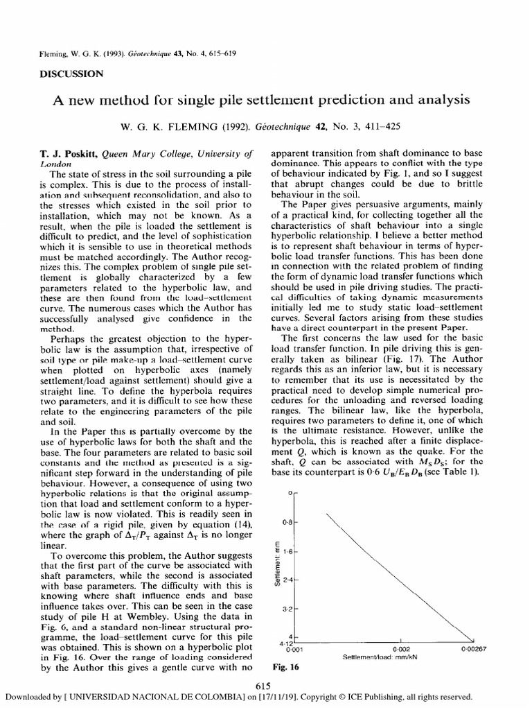 A New Method For Single Pile Settlement Prediction and Analysis | PDF ...