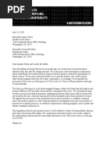 Justice in Policing Act Letter
