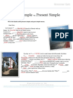 2 Ya Word .SI PRESENT VS PAST TENSE EXERCISE