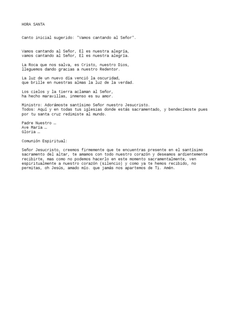 Hora Santa scribd