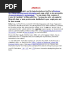 Attention:: Employer W-2 Filing Instructions and Information WWW - Socialsecurity.gov/employer