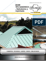 Standing Seam Galvanizada, Galvalume y Galvalume Prepintada: Sencilla Y Tipo Sandwich