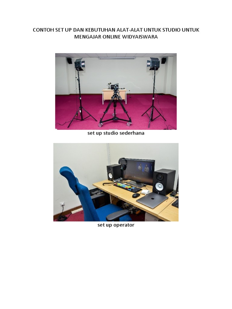 Contoh Set Up Dan Kebutuhan Alat Pdf