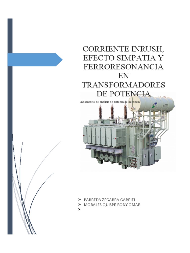Corriente Inrush y Ferroresonancia en Transformadores | PDF ...